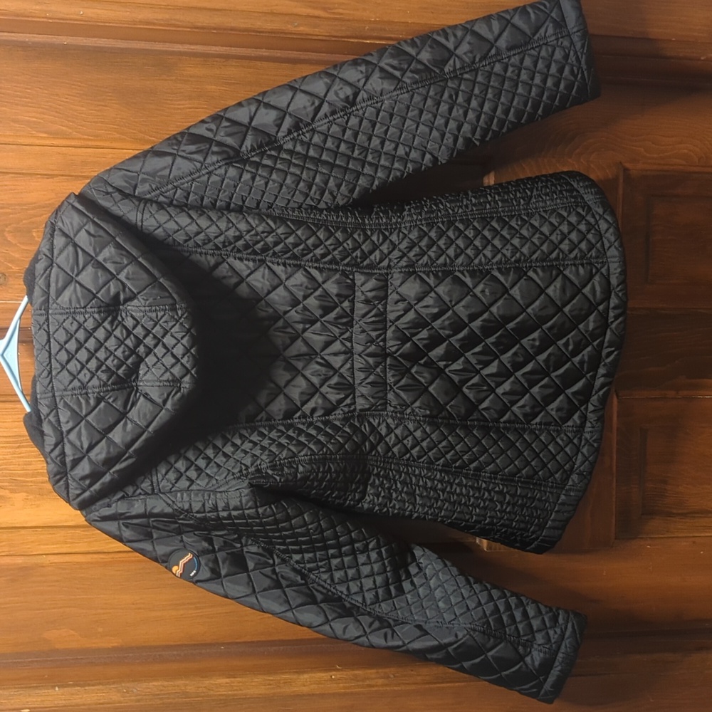 HFX Outdoors Women's Black Hooded Quilted Jacket Size Medium‎ Like New - Picture 2 of 10